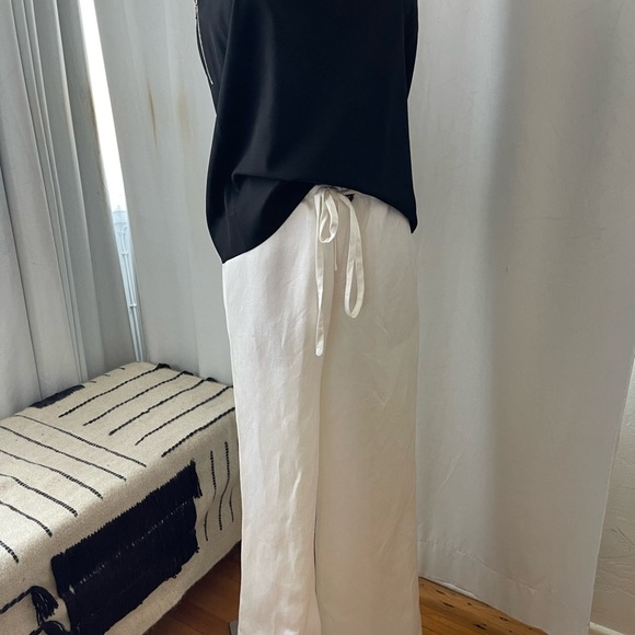 The Row designer draw string linen women’s pants size Small - Picture 8 of 9